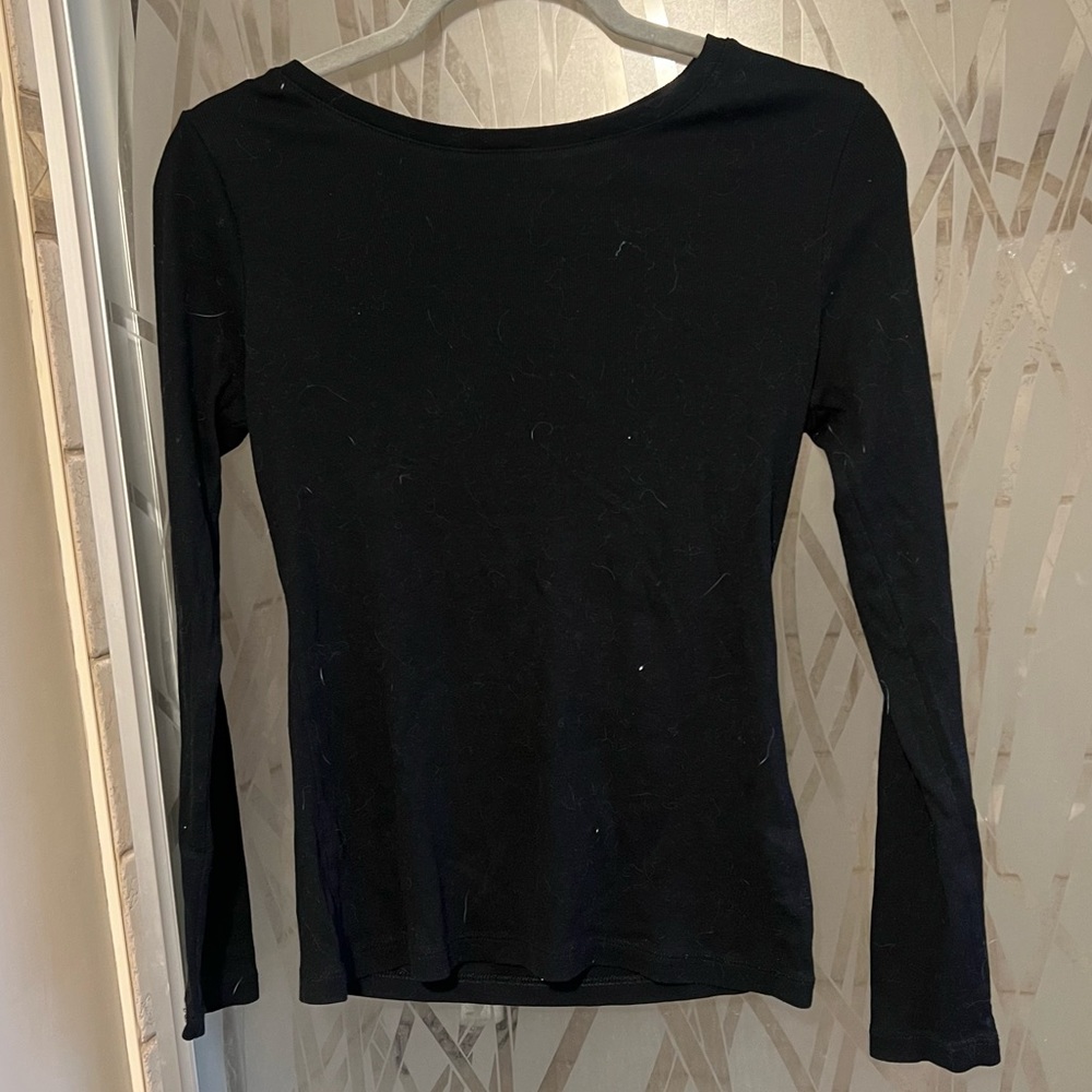 Basic Black Long Sleeve Top